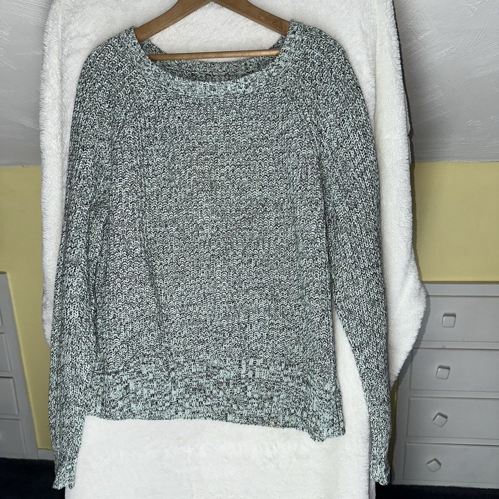 AMERICAN EAGLE OUTFITTERS Marled Knit Sweater XXL Crewneck Mint Green Spring
